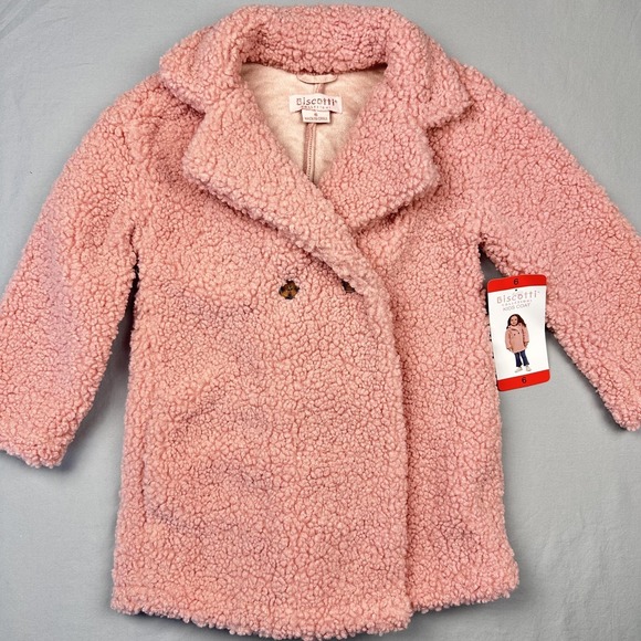 Biscotti Other - Biscotti Collezioni Kids Coat‎ Girls 6 Pink Sherpa Teddy Fleece Jacket New Gift